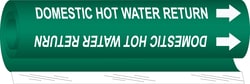 Brady&trade;&nbsp;Domestic Hot Water Return High Performance Pipe Marker, 0.375 to 0.5 in.
