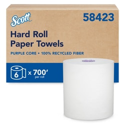 Scott&trade;&nbsp;Essential 100% Recycled Hard Roll Towels, Bulk