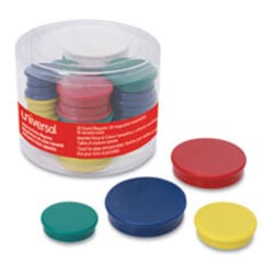 Enterprise Technology Solutions&nbsp;High-Intensity Assorted Magnets, Circles, Assorted Colors, 0.75