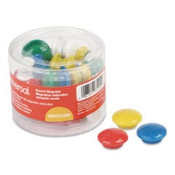 Enterprise Technology Solutions Assorted Magnets, Circles, Assorted Colors,
