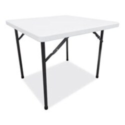Enterprise Technology Solutions&nbsp;Square Plastic Folding Table, 36w X 36d X 29.25h, White