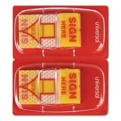 Enterprise Technology Solutions Deluxe Message Arrow Flags, "sign Here",