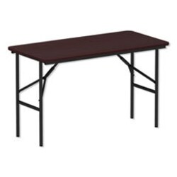 Enterprise Technology Solutions&nbsp;Wood Folding Table, Rectangular, 48w X 23.88d X 29h, Mahogany