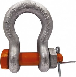 MSC CM MC850G 1/2" Nominal Chain Size, 2 Ton Carbon Steel Bolt Anchor Shackle