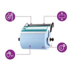 Tork Wall Stand Dispenser W1 Translucent Blue | Buy Online | Tork | Fisher Scientific