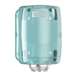 Tork&nbsp;Centrefeed Dispenser, White and Turquoise