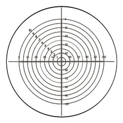 Electron Microscopy Sciences Concentric Circles Graticle NE48, 23mm, 10 circles 1 mm-10 mm