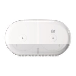 Tork SmartOne Mini Twin Toilet Roll Dispenser T9 White | Buy Online | Tork | Fisher Scientific