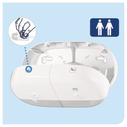 Tork SmartOne Mini Twin Toilet Roll Dispenser T9 White | Buy Online | Tork | Fisher Scientific