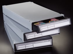 Newcomer Supply Tissue Block Modular Storage Drawers, Plastic, 6 drawers/case.