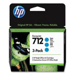Enterprise Technology Solutions HP 712, (3ed77a) 3-Pack Cyan Original Ink