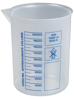 Buerkle Plastic Griffin Beakers with Blue Graduations 2 L | Buy Online | Buerkle&trade; | Fisher Scientific