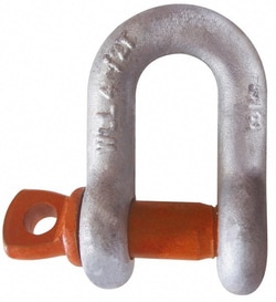 MSC CM M750G 1/2" Nominal Chain Size, 3 Ton Carbon Steel Screw Chain Shackle