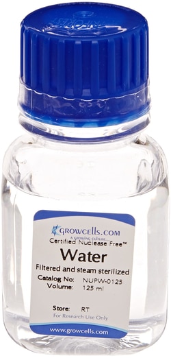 Growcells WATER NUCLEASE FREE 125ML PK4