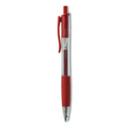 Enterprise Technology Solutions&nbsp;Comfort Grip Gel Pen, Retractable, Medium 0.7 mm, Red Ink, Clear/Red Barrel, Dozen