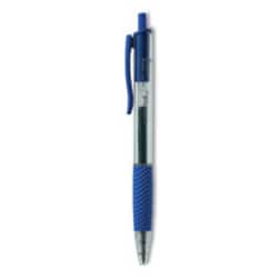 Enterprise Technology Solutions&nbsp;Comfort Grip Gel Pen, Retractable, Medium 0.7 mm, Blue Ink, Clear/Blue Barrel, Dozen