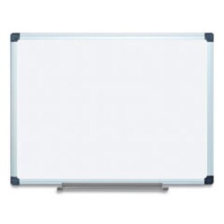 Enterprise Technology Solutions&nbsp;porcelain value dry erase board, 36 x 48, white surface, silver aluminum frame