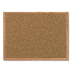 Enterprise Technology Solutions Value Cork Board with Oak Fram
