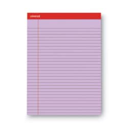 Enterprise Technology Solutions&nbsp;Colored Perforated Ruled Writing Pads, Wide/legal Rule, 50 Orchid 8.5 X 11 Sheets, Dozen