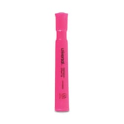 Enterprise Technology Solutions&nbsp;Desk Highlighters, Fluorescent Pink Ink, Chisel Tip, Pink Barrel, Dozen