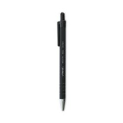 Enterprise Technology Solutions&nbsp;Ballpoint Pen, Retractable, Medium 1 Mm, Black Ink, Black Barrel, Dozen