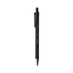 Enterprise Technology Solutions&nbsp;Ballpoint Pen, Retractable, Fine 0.7 Mm, Black Ink, Black Barrel, Dozen