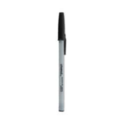 Enterprise Technology Solutions&nbsp;Ballpoint Pen, Stick, Medium 1 mm, Black Ink, Gray/Black Barrel, Dozen