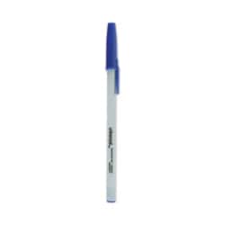 Enterprise Technology Solutions&nbsp;Ballpoint Pen, Stick, Medium 1 mm, Blue Ink, Gray/Blue Barrel, Dozen