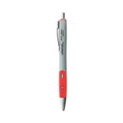 Enterprise Technology Solutions&nbsp;Comfort Grip Gel Pen, Retractable, Medium 0.7 mm, Red Ink, Gray/Red/Silver Barrel, Dozen