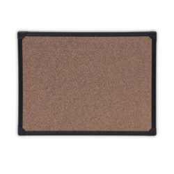 Enterprise Technology Solutions&nbsp;Tech Cork Board, 24 x 18, Brown Surface, Black Aluminum Frame