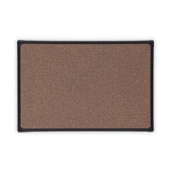 Enterprise Technology Solutions&nbsp;Tech Cork Board, 36 x 24, Brown Surface, Black Plastic Frame