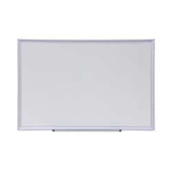 Enterprise Technology Solutions&nbsp;Deluxe Melamine Dry Erase Board, 36 x 24, Melamine White Surface, Silver Aluminum Frame