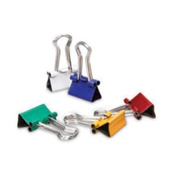 Enterprise Technology Solutions Binder Clips with Storage Tub, Mini, Assorted