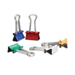 Enterprise Technology Solutions Binder Clips with Storage Tub, Small, Assorted