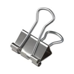 Enterprise Technology Solutions Binder Clips with Storage Tub, Small, Silver,