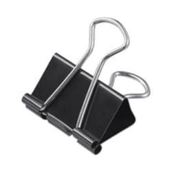 Enterprise Technology Solutions Binder Clips with Storage Tub, Mini, Black/Silver,