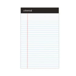 Enterprise Technology Solutions&nbsp;Premium Ruled Writing Pads With Heavy-Duty Back, Narrow Rule, Black Headband, 50 White 5 X 8 Sheets, 12/pack