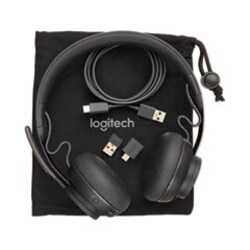 Enterprise Technology Solutions&nbsp;Zone Wireless Plus UC Binaural Over The Head Headset, Black