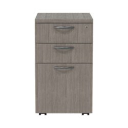 Enterprise Technology Solutions&nbsp;Alera Valencia Series Mobile Pedestal File, Left/Right, 3-Drawer: Box/Box/File, Legal/Letter, Gray, 15.88 x 20.5 x 28.39