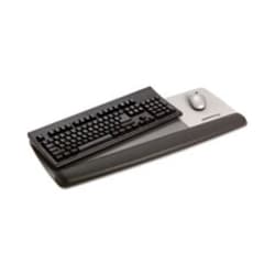 Enterprise Technology Solutions&nbsp;Antimicrobial Gel Mouse Pad/Keyboard Wrist Rest Platform, 25.5 x 10.6, Black/Silver