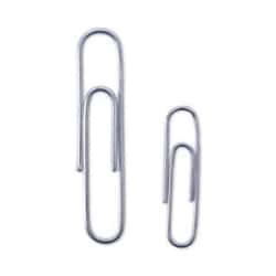 Enterprise Technology Solutions&nbsp;Plastic-Coated Paper Clips with Two-Compartment Dispenser Tub, (750) #2 Clips, (250) Jumbo Clips, Silver