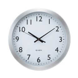 Enterprise Technology Solutions&nbsp;Brushed Aluminum Wall Clock, 12