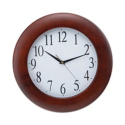 Enterprise Technology Solutions&nbsp;Round Wood Wall Clock, 12.75