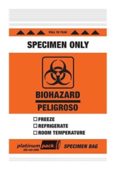 Caresfield&nbsp;Ziptop Specimen Bag, 3-Wall with Flap ZipTop Closure