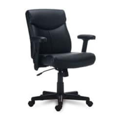 Enterprise Technology Solutions&nbsp;ALERA HARTHOPE LEATHER TASK CHAIR, SUPPORTS UP TO 275 LB, BLACK SEAT/BACK, BLACK BASE