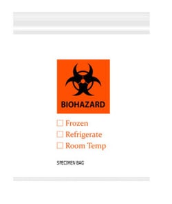 Caresfield&nbsp;Ziptop Specimen Bag, 3-Wall with ZipTop Closure