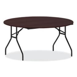Enterprise Technology Solutions&nbsp;Round Wood Folding Table, 59