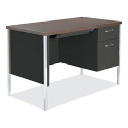 Enterprise Technology Solutions Single Pedestal Steel Desk, 45.25" X 24"