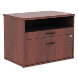 Enterprise Technology Solutions Alera Open Office Desk Series Low File Cabinet Credenza, 2-Drawer: Pencil/file, Legal/letter, 1 Shelf,cherry,29.5x19.13x22.88