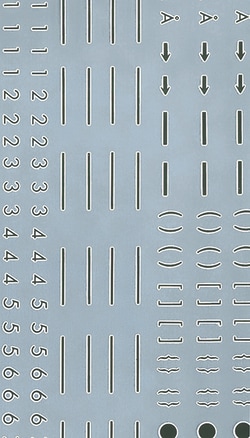 Electron Microscopy Sciences Dry Transfer Sheet Numbers & Signs, 16pt &